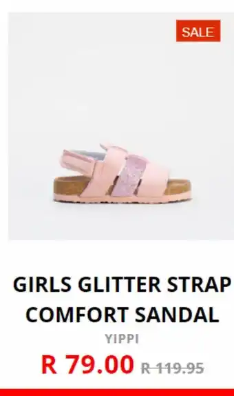 Shoe City Girls glitter strap comfort sandal offer