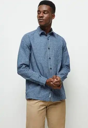 Regular fit check long sleeve shirt - green & blue
