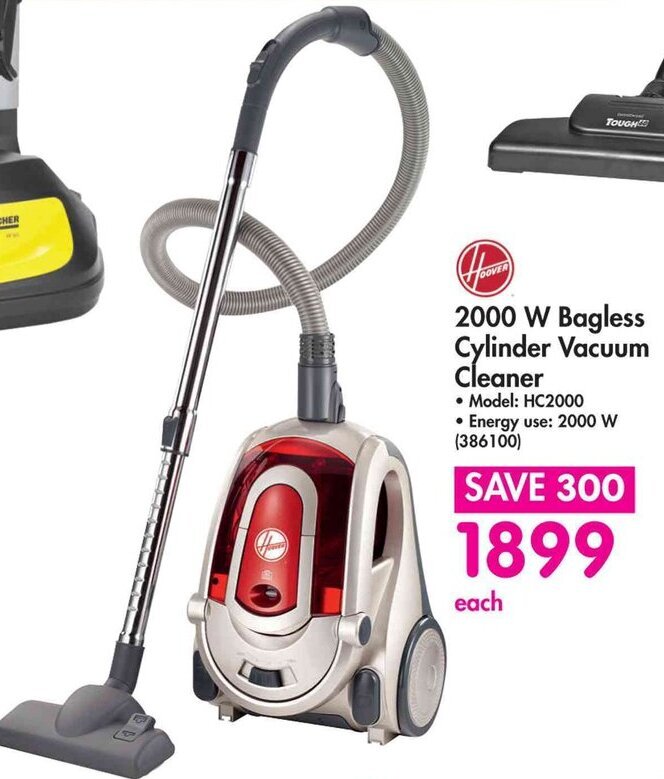 Hoover 2000W Bagless Cylinder Vacuum Cleaner offer at Makro