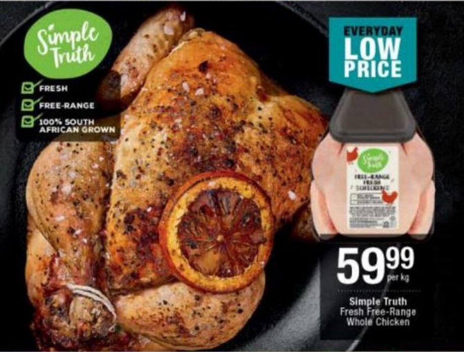 Simple Truth Fresh FreeRange Whole Chicken offer at Checkers Hyper