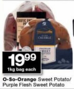 O-So-Orange Sweet Potato/ Purple Flesh Sweet Potato