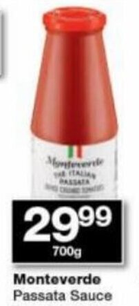 Checkers Hyper Monteverde Passata Sauce offer