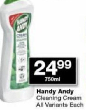 Checkers Hyper Handy Andy Cleaning Cream All Variants Each offer