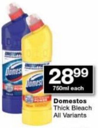 Checkers Hyper Domestos Thick Bleach All Variants offer