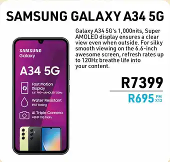 Hi SAMSUNG GALAXY A34 5G offer