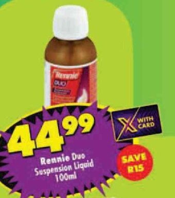 Shoprite Rennie Duo Suspension Liquid 100ml offer