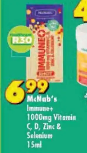 McNab's Immune+ 1000mg Vitamin C, D, Zinc & Selenium 15ml