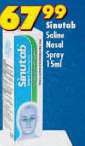 Sinutab Saline Nasal Spray 15ml