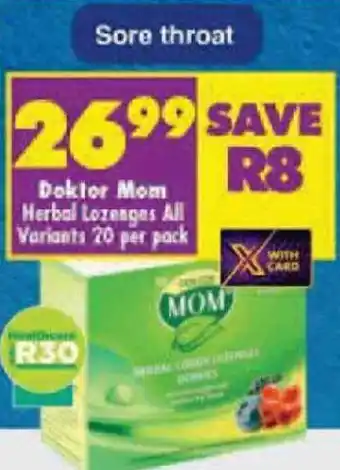 Shoprite Doktor Mom Herbal Lozenges All Variants 20 per pack offer