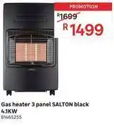 Salton 4.1kw 3 panel black gas heater 81465255