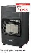 Leroy Merlin Totai 4.2kw 3 panel black gas heater 81423572 offer