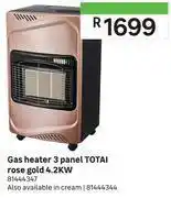 Leroy Merlin Totai 4.2kw 3 panel gas heater (rose gold) 81444347 offer