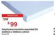Leroy Merlin S15 expanded polystyrene insulation 2400mm x 1200mm x 20mm 81422572 offer