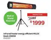 Leroy Merlin Milex black 2000w infrared heater energy efficient 81483307 offer