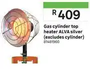 Leroy Merlin Alva silver gas cylinder top heater 81481960 offer