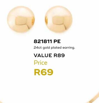 Honey Fashion Accessories 24ct gold plated earrings offer