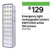 Leroy Merlin Switched emergency light rechargeable lantern white 150 lumens 81477154 offer