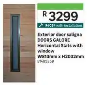 Leroy Merlin Galore exterior door saligna doors horizontal slats with windows w813mm x h2032mm 81485359 offer