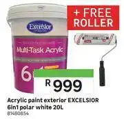 Leroy Merlin Excelsior acrylic paint exterior 6 in 1 polar white 81480854-20l offer