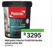 Leroy Merlin Plascon wall paint interior double velvet white 81416859-20l offer