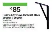 Leroy Merlin Heavy duty stayed bracket black 300mm x 200mm 81432328 offer