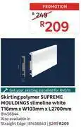 Leroy Merlin Supreme mouldings skirting polymer slimline white t16mm x w103mm x l2700mm 81456844 offer