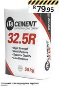 Leroy Merlin Ite cement 32.5n polypropylene bags-50kg offer