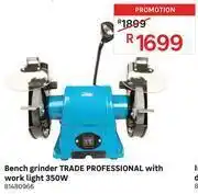 Leroy Merlin Trade professional 350w bench grinder with work light offer