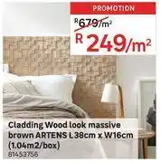 Leroy Merlin Artens cladding wood look massive brown l38cm x w16cm (1.04 sqm/box) 81453756-per sqm offer