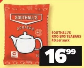 Usave SOUTHALL'S ROOIBOS TEABAGS 40 per pack offer