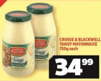 Usave CROSSE&BLACKWELL TANGY MAYONNAISE 750g each offer