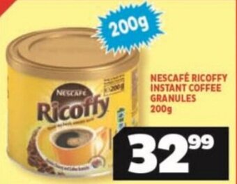 Usave NESCAFÉ RICOFFY INSTANT COFFEE GRANULES 200g offer