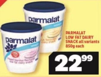 Usave PARMALAT LOW FAT DAIRY SNACK all variants 850g each offer