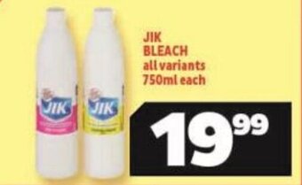 Usave JIK BLEACH all variants 750ml each offer