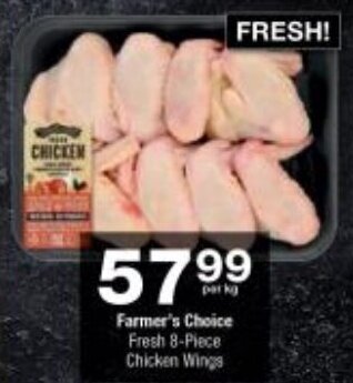 Checkers Farmer's Choice Fresh 8-Piece Chicken Wings offer