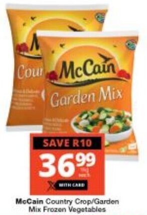 Checkers McCain Country Crop/Garden Mix Frozen Vegetables offer