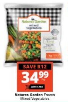 Checkers Natures Garden Frozen Mixed Vegetables offer