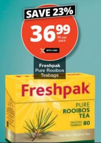 Checkers Freshpak Pure Rooibos Teabags offer