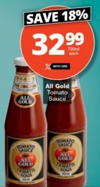Checkers All Gold Tomato Sauce offer