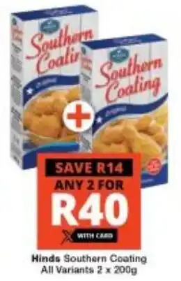 Checkers Hinds Southern Coating All Variants 2 x 200g offer