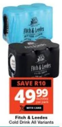 Checkers Fitch & Leedes Cold Drink All Variants offer
