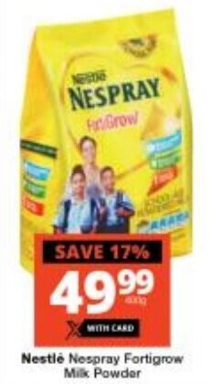 Checkers Nestle Nespray Fortigrow Milk Powder offer