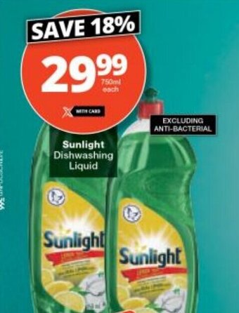 Checkers Sunlight Dishwashing Liquid offer