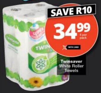 Checkers Twinsaver White Roller Towels offer