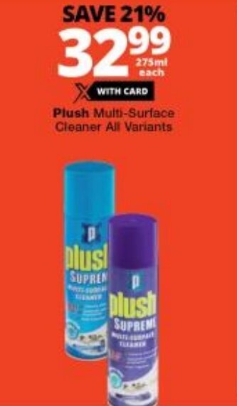 Checkers Plush Multi-Surface Cleaner All Variants offer
