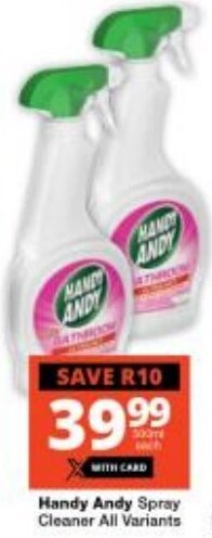 Checkers Handy Andy Spray Cleaner All Variants offer