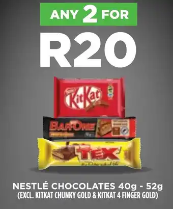 Fresh Stop NESTLÉ CHOCOLATES 40g - 52g (EXCL. KITKAT CHUNKY GOLD & KITKAT 4 FINGER GOLD) offer