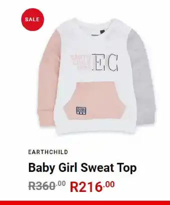 Earthchild Baby girl sweat top offer
