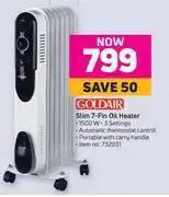 Game Goldair slim 7 fin oil heater offer