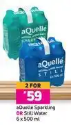 Game Aquelle sparkling or still water-for 2 x 6 x 500ml offer